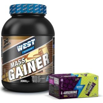 West Nutrition Çikolata Aromalı 30 Servis Kilo Aldırıcı Gainer 3000 gr Toz