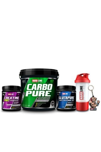 Hardline Nutrition Carbopure Aromasız 87 Servis Kilo Aldırıcı Karbonhidrat 4000 gr Toz Creapure Kreatin 500 gr + Glutapure 300 gr