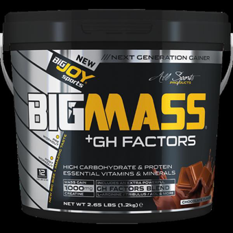 Bigjoy Sports +Gh Factors Çikolata Aromalı 12 Servis Kas Yapıcı Karbonhidrat 1200 gr Toz