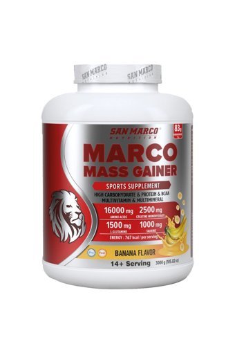 San Marco Nutrition Muz Aromalı 14 Servis Kilo Aldırıcı Gainer 3000 gr Toz