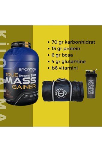 Sportica Nutrition Çikolata Aromalı 50 Servis Kilo Aldırıcı Gainer 5000 gr Toz