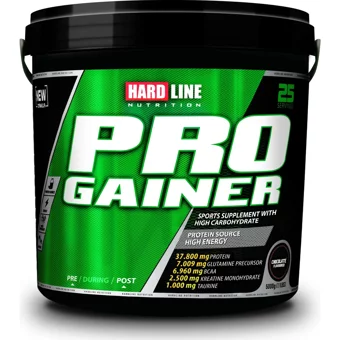 Hardline Nutrition Progainer Muz Aromalı 25 Servis Kas Yapıcı Gainer 5000 gr Toz