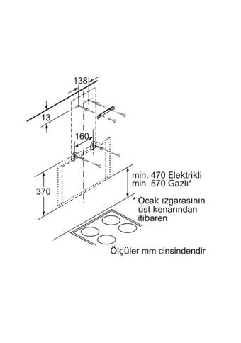 Siemens LC66KAJ20T 60 cm Cam Yüzey Bacalı-Bacasız Duvar Tipi Davlumbaz Beyaz