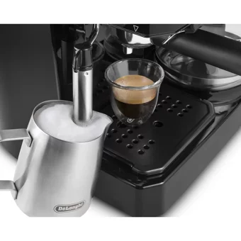 Delonghi Combi BCO 411.B 1500 W Paslanmaz Çelik Tezgah Üstü Kapsülsüz Yarı Otomatik Espresso Makinesi Siyah
