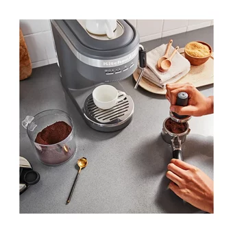 Kitchenaid 5KES6403 1470 W Tezgah Üstü Kapsülsüz Yarı Otomatik Espresso Makinesi Gri