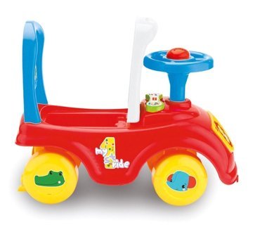 Fisher Price 1801 Arabalı 4 Tekerlekli Oyuncaklı Yürüme Arkadaşı Yürüteç Kırmızı-Sarı