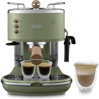 Delonghi ECOV 311.GR Icona 1100 W Paslanmaz Çelik Tezgah Üstü Kapsülsüz Manuel Espresso Makinesi Yeşil