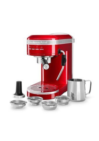 Kitchenaid 5KES6503ECA 1470 W Paslanmaz Çelik Tezgah Üstü Kapsülsüz Yarı Otomatik Espresso Makinesi Kırmızı