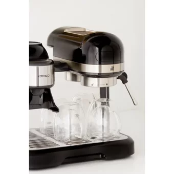 Karaca Coffeemaid 1450 W Paslanmaz Çelik Tezgah Üstü Kapsülsüz Öğütücülü Yarı Otomatik Espresso Makinesi Siyah