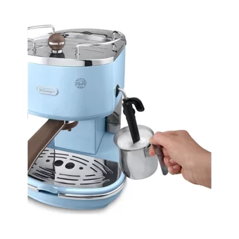 Delonghi ECOV311.AZ Icona 1100 W Paslanmaz Çelik Tezgah Üstü Kapsülsüz Manuel Espresso Makinesi Mavi