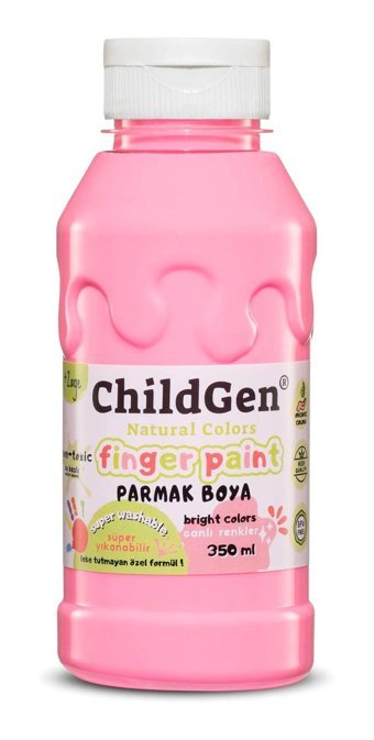 ChildGen Yıkanabilir 350 ml Pembe Parmak Boyası