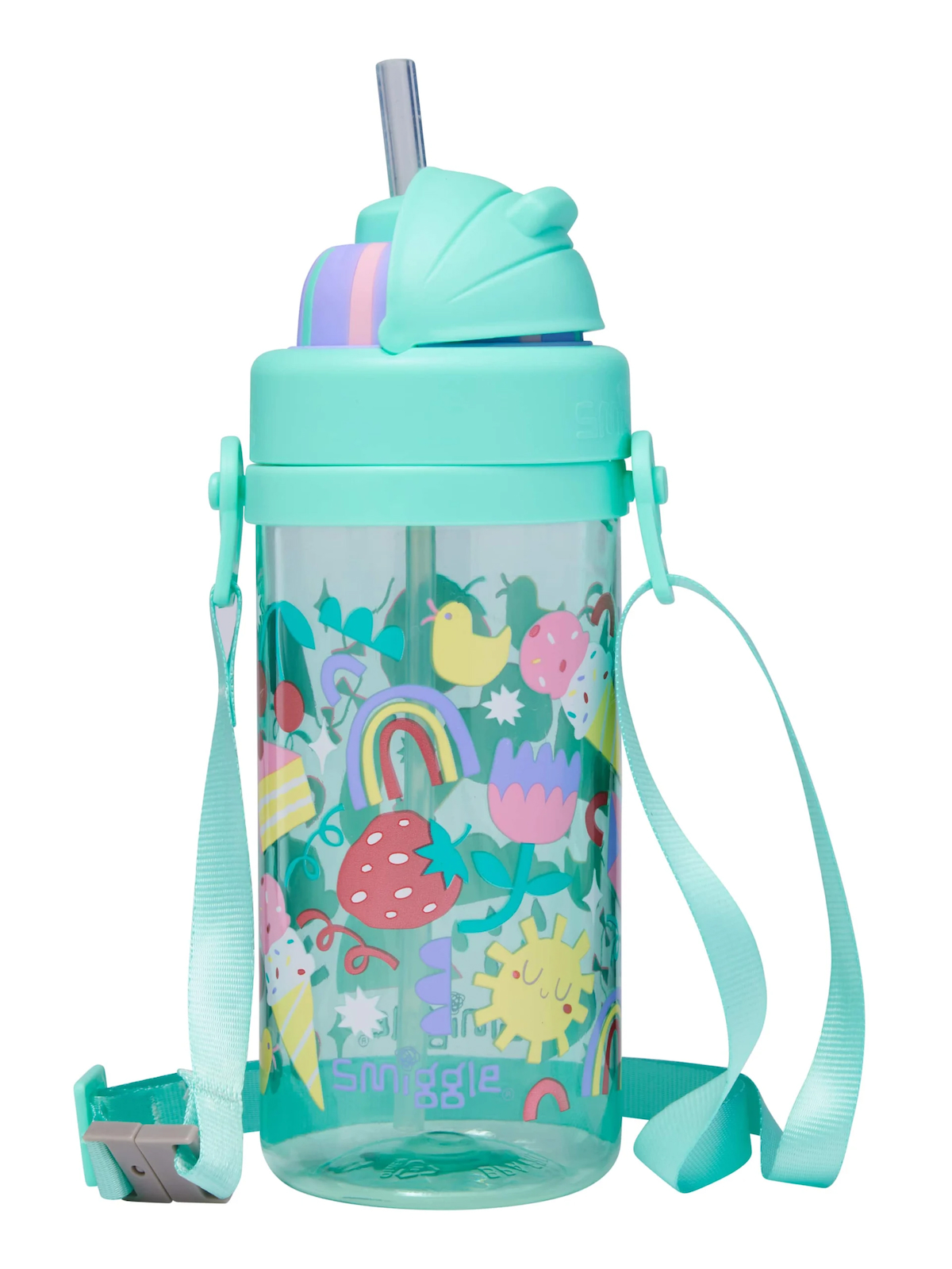 Smiggle Pipetli Turkuaz Okul Çocuk Suluk 440 ml