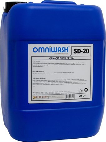 Omniwash SD-20 Beyazlar-Renkliler İçin Sıvı Çamaşır Suyu 20 lt