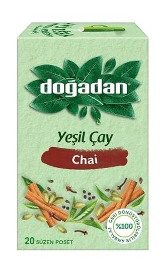 Doğadan Chai Yeşil Karışık Bitki Çayı 34 gr 24 Adet