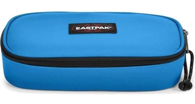 Eastpak Single Vibrant Mavi Düz Bez Bölmeli Çift Gözlü Oval Cüzdan Kalemlik