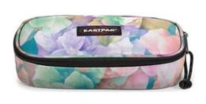 Eastpak Single Garden Soft EK0007177J8 Çok Renkli Desenli Bez Bölmeli Tek Gözlü Oval Cüzdan Kalemlik