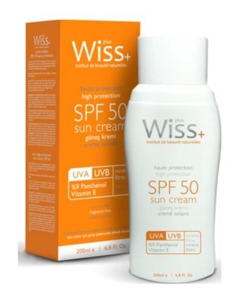 Wiss Plus 50 Faktör Tüm Ciltler İçin Nemlendirici Suya Dayanıklı Yüz ve Vücut Güneş Kremi 200 ml