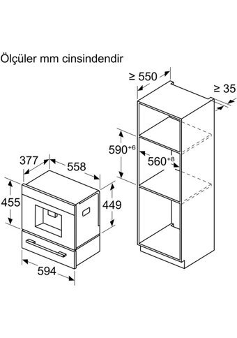 Bosch CTL7181W0 1500 W Ankastre Kapsülsüz Tam Otomatik Espresso Makinesi Beyaz