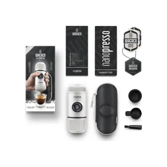 Wacaco Nanopresso Tezgah Üstü Kapsülsüz Taşınabilir Mini Manuel Espresso Makinesi Beyaz