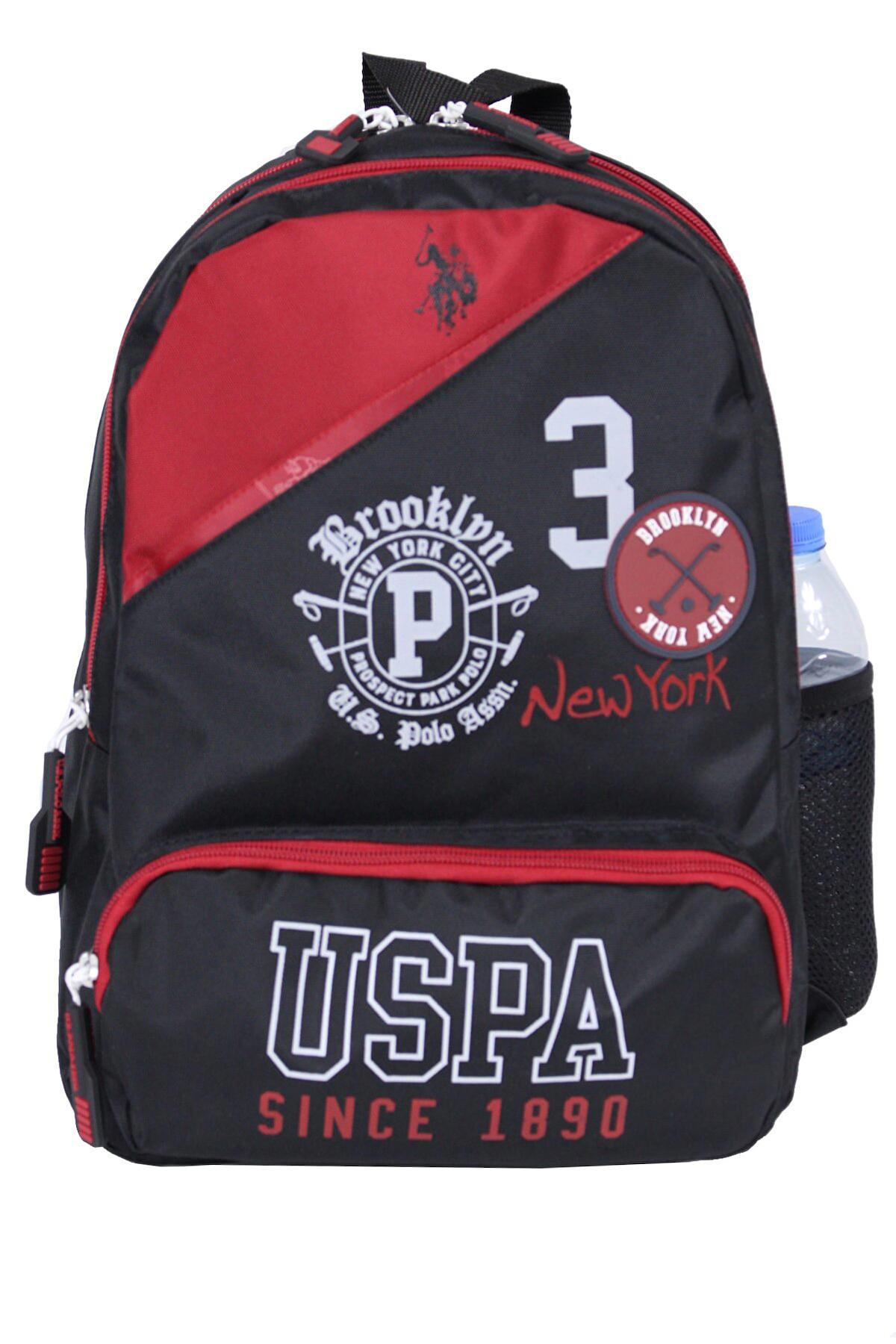 U.S. Polo Assn. PLÇAN22204 New York 3 Gözlü Siyah İlkokul Erkek Sırt Çantası