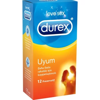 Durex Uyum Kayganlaştırıcılı Prezervatif 12'li