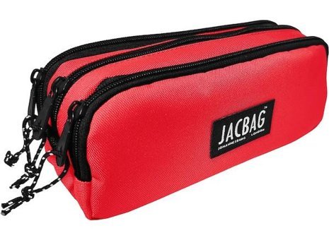 Jacbag Triple Pouch Pembe Tek Gözlü Cüzdan Kalemlik