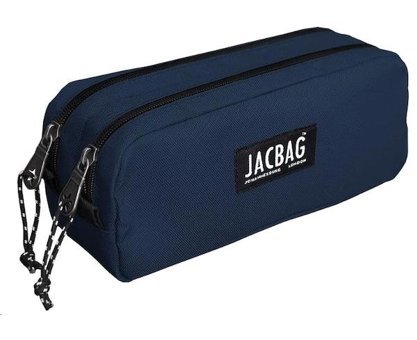 Jacbag Jac-08 Lacivert Bölmeli Düz Çift Gözlü Cüzdan Kalemlik