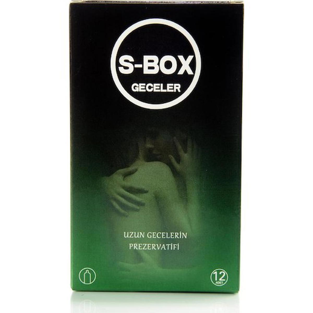 S-Box Geceler Geciktiricili Prezervatif 12'li