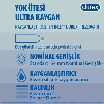 Durex Yok Ötesi Ultra İnce Prezervatif 20'li+Durex Intense Delight Bullet Vibratör