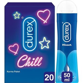 Durex Chill Karma Paket Prezervatif 20'li+Durex Play Jel Hisset 50 ml