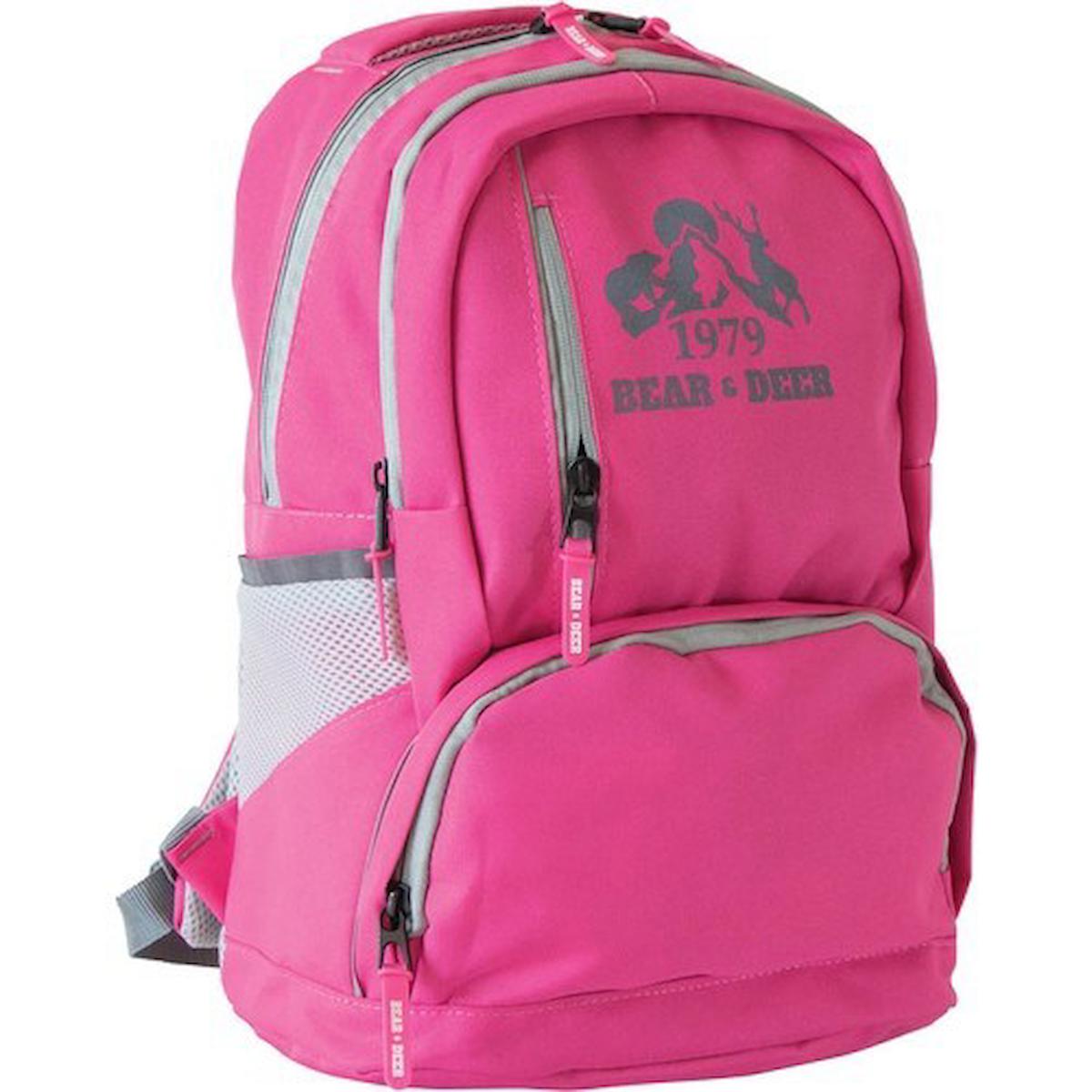 Bear & Deer BD-CN0013 6 Gözlü Pembe Lise-Üniversite Kadın Sırt Çantası