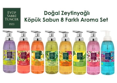 Eyüp Sabri Tuncer Karışık Alkolsüz Vegan Parabensiz Organik Nemlendiricili 8'li 500 ml Köpük Sıvı Sabun