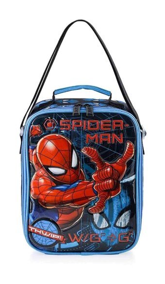 Ottonya 48088 Yıkanabilir Organik Spider Man Lacivert Beslenme Çantası