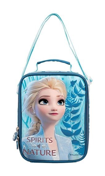 Frocx 5145 Lisanslı Termoslu Anna - Elsa Mavi Beslenme Çantası