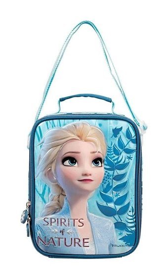 Frocx 5145 Lisanslı Termoslu Anna - Elsa Mavi Beslenme Çantası