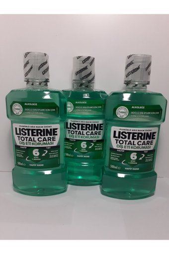 Listerine Alkolsüz Florürlü Nane Aromalı 500x3 ml Ağız Gargarası