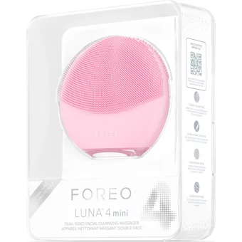 Foreo Luna 4 Mini Tüm Ciltler İçin 1 Başlıklı Fırçalı Silikon Pilli Titreşimli Yüz Temizleme Cihazı Pembe