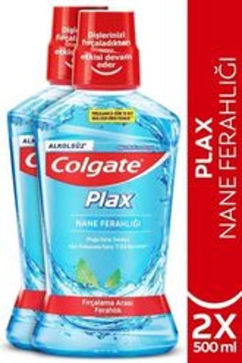 Colgate Plax Alkolsüz Nane Aromalı 500x2 ml Ağız Gargarası