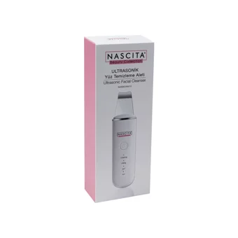 Nascita 12 Tüm Ciltler İçin 1 Başlıklı Şarjlı Vakumlu Yüz Temizleme Cihazı Beyaz