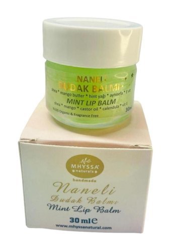 Mhyssa Naturals Doğal Naneli Yetişkin Dudak Nemlendirici Balm 30 gr