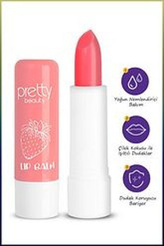 Pretty Beauty Çilekli Yetişkin Dudak Nemlendirici Balm