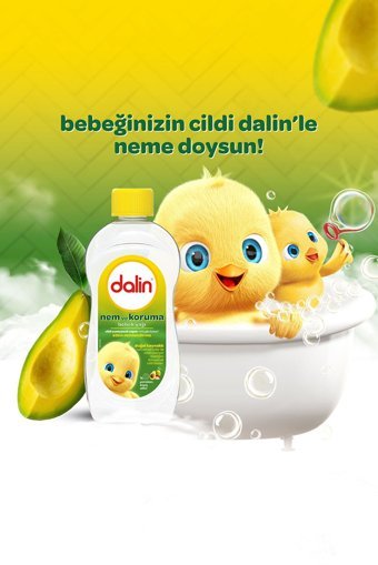 Dalin Nem Ve Koruma Avokadolu Bademli Zeytinyağlı Hipoalerjenik Bebek Masaj Yağı 300 ml