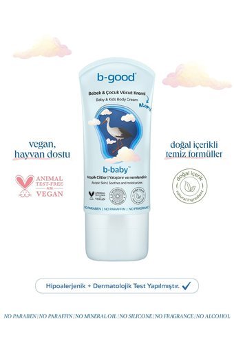 B-Good B-Baby Organik Havuçlu Kakaolu Shea Yağlı Vegan Hipoalerjenik Bebek Masaj Yağı 150 ml