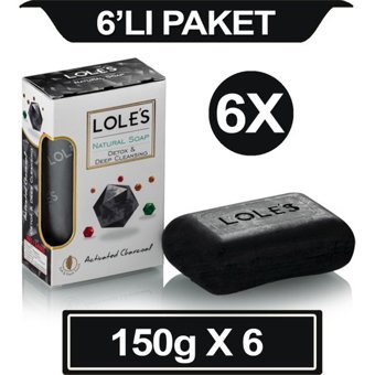 Lole's Lüks Organik Aktif Karbon Sabun 6x150 gr