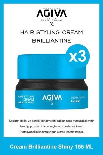 Agiva Shiny Parlak Krem Hafif Organik Vegan 3x155 ml Wax