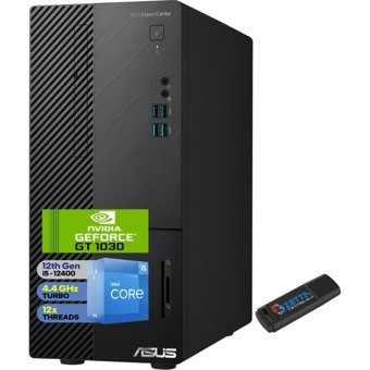 Asus Expert Center D5 D500MD 5124000630P04 Harici GeForce GT 1030 Intel Core i5 12400 8 GB Ram 1 TB SSD Mini Tower Windows 11 Pro Masaüstü Bilgisayar + Zetta Flash Bellek