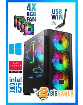 Biggamex SR09 Harici Radeon RX 580 Intel Core i5 11400F 32 GB Ram 512 GB SSD Tower FreeDos Masaüstü Bilgisayar