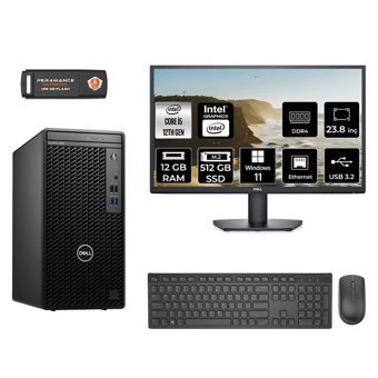 Dell OptiPlex 3000MT N010O3000MTAC Dahili Intel UHD Graphics Intel Core i5 12500 12 GB Ram 512 GB SSD Tower Windows 11 Pro 23.8 inç Monitörlü Masaüstü Bilgisayar