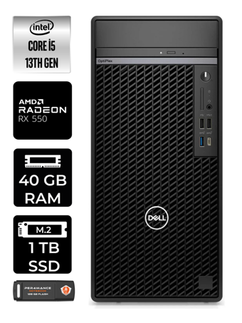 Dell OptiPlex 7010MT N010O7010MTU Harici Radeon RX 550 Intel Core i5 13500 40 GB Ram 1 TB SSD Tower FreeDos Masaüstü Bilgisayar + PER4 BELLEK