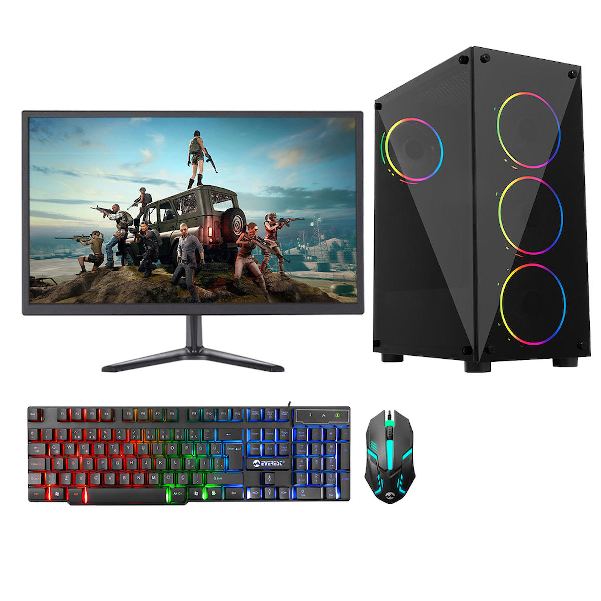 Avantron AV3072 Harici Radeon RX 550 Intel Core i3 10100F 8 GB Ram DDR4 256 GB SSD Tower FreeDos 21.5 inç Monitörlü Masaüstü Bilgisayar